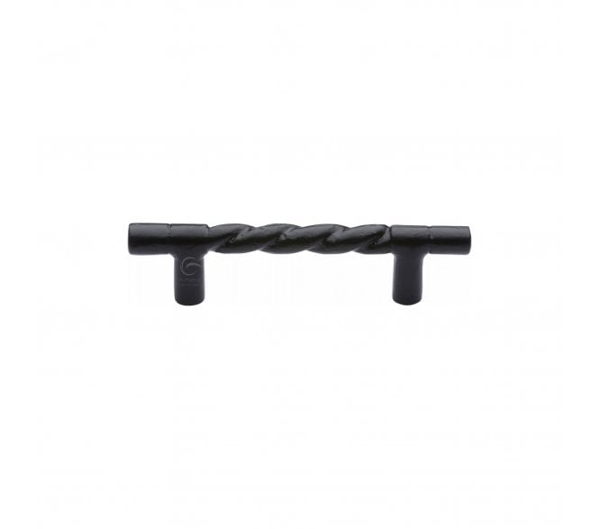 M Marcus FB349 Barley Twist Door Pull Handle 227mm - Rustic Black