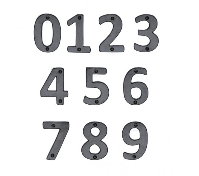 M Marcus FB351 Door Numerals (0-9) - Rustic Black