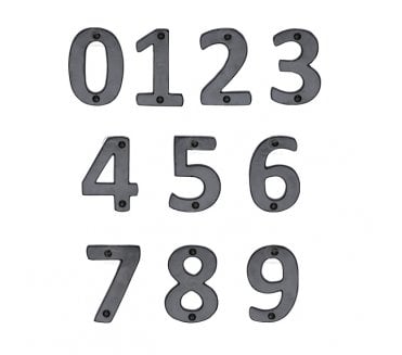 M Marcus FB351 Door Numerals (0-9) - Rustic Black