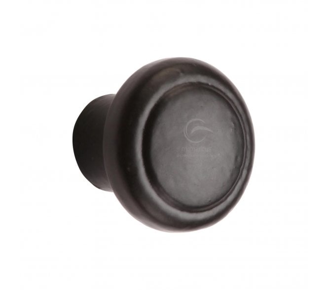 M Marcus FB3990 Ringed Cabinet Knobs - Rustic Black