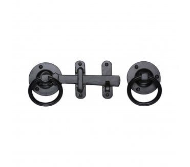 M Marcus FB541 Ring Gate Latch Set - Rustic Black