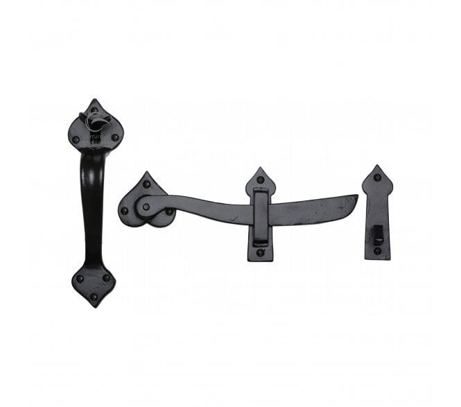 M Marcus FB568 Thumb Latch Set - Rustic Black