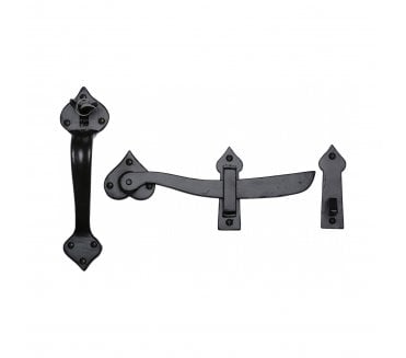 M Marcus FB568 Thumb Latch Set - Rustic Black