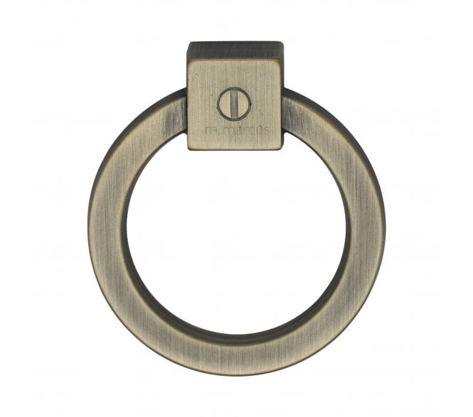 M Marcus Industrial Range Ring Pull - Distressed Brass
