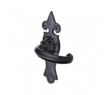 M Marcus Iron Wroxeter Door Handles On Backplate - Black Antique