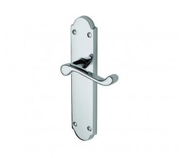 M.Marcus Kensington Door Handles On Backplate - Polished Chrome