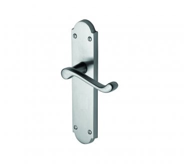 M.Marcus Kensington Door Handles On Backplate - Satin Chrome