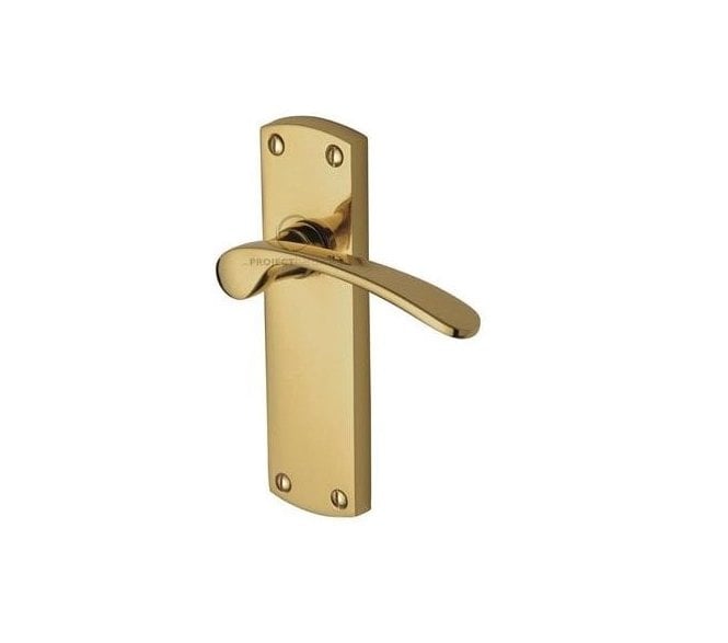 M.Marcus Luca Door Handles On Backplate - Polished Brass