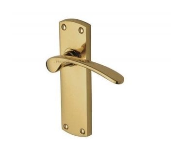 M.Marcus Luca Door Handles On Backplate - Polished Brass