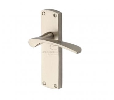 M.Marcus Luca Door Handles On Backplate - Satin Nickel