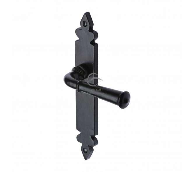 M.Marcus Ludlow Lever Door Handles On Backplate - Rustic Black