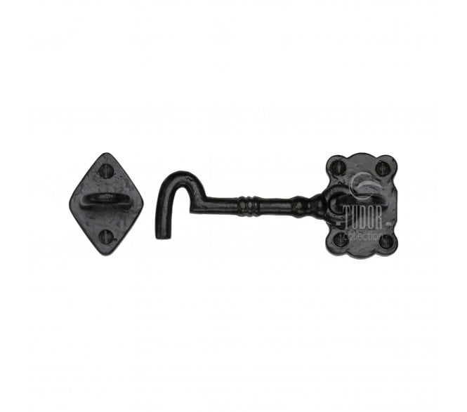 M Marcus TC153 Tudor Collection Cabin Hook (106mm)- Black Antique