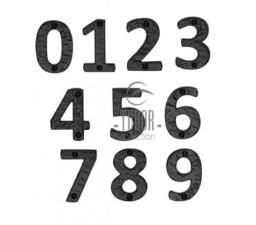 M Marcus TC356 Screw Fixed Numerals 76mm - Black Antique