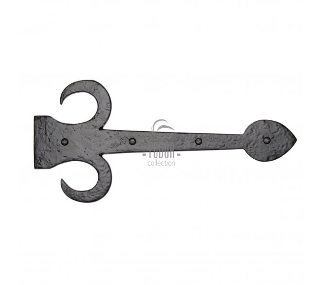 M Marcus TC412 Fleur De Lys Dummy Hinges Front 381mm - Black Antique