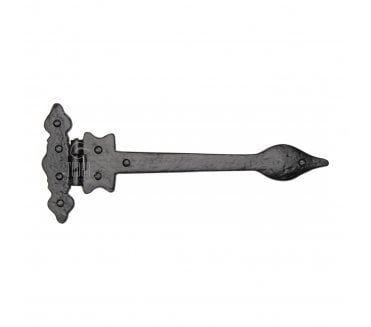 M Marcus TC420 Leaf T-Hinges 308mm - Black Antique (Pair)