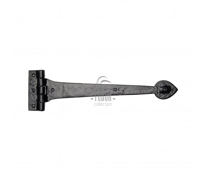 M Marcus TC451 Strap T-Hinges 381mm - Black Antique (Pair)