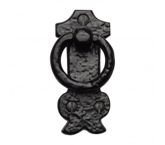 M Marcus TC458 Tudor Ring Cabinet Drop Pull  - Black Antique