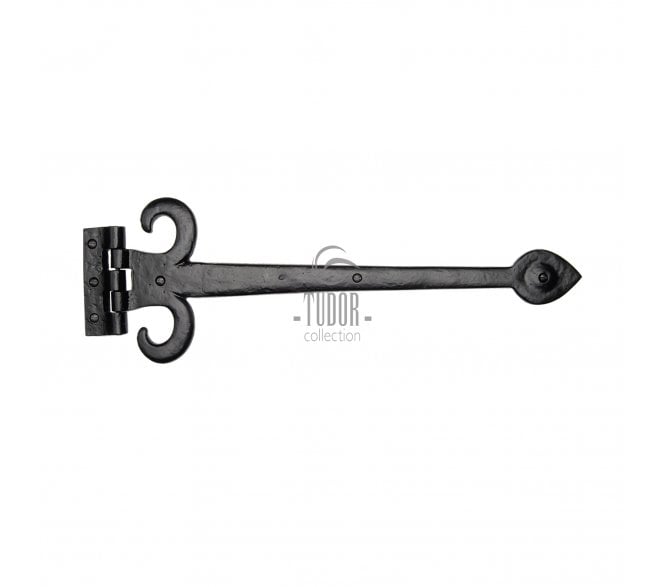 M Marcus TC460 Fleur De Lys Hinges 406mm - Rustic Black (Pair)