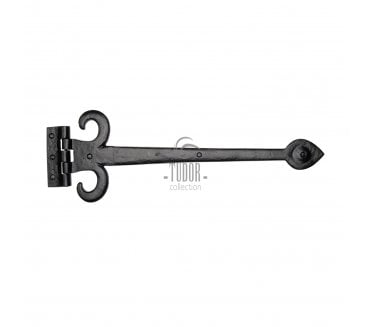 M Marcus TC460 Fleur De Lys Hinges 406mm - Rustic Black (Pair)