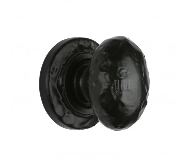 M Marcus TC534 Tudor Oval Cabinet Knobs - Black Antique