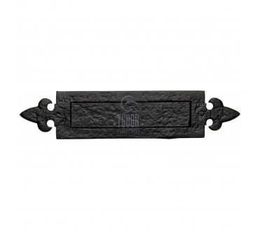 M Marcus TC770 Fleur De Lys Letter Plate 362x79mm - Black Antique