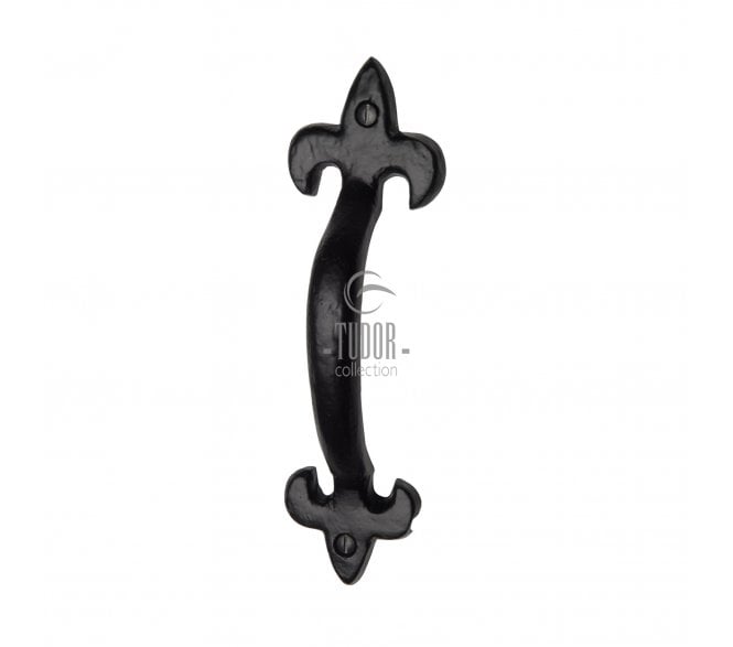 M Marcus Tudor Fleur-De-Lys Pull Handle 125mm - Black Antique
