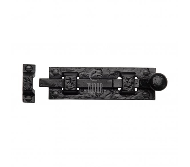 M Marcus Tudor TC168 Straight Door Bolt - 102mm - Black Antique