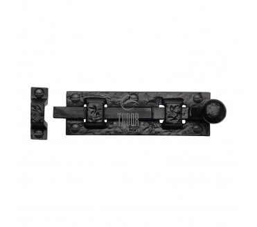 M Marcus Tudor TC168 Straight Door Bolt - 102mm - Black Antique