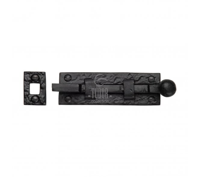 M Marcus Tudor TC169 Cranked Door Bolt - 102mm - Black Antique