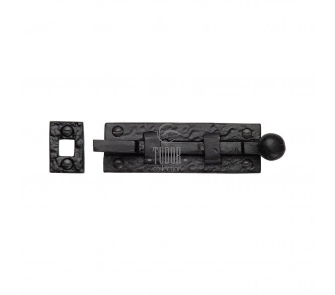 M Marcus Tudor TC169 Cranked Door Bolt 76mm - Black Antique
