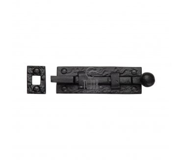 M Marcus Tudor TC169 Cranked Door Bolt 76mm - Black Antique
