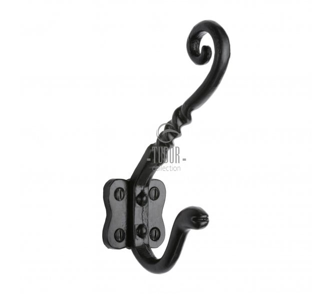 M Marcus Tudor TC670 Hat & Coat Hook - Black Antique