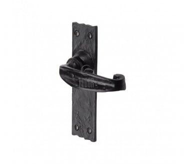 M Marcus Wellington Door Handles On Backplate - Black Antique