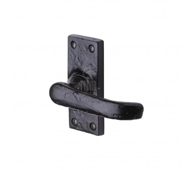 M Marcus Windsor Door Handles On Backplate - Black Antique