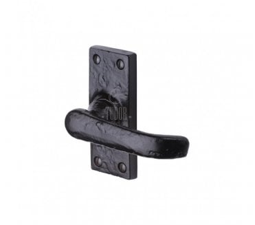 M Marcus Windsor Door Handles On Backplate - Black Antique