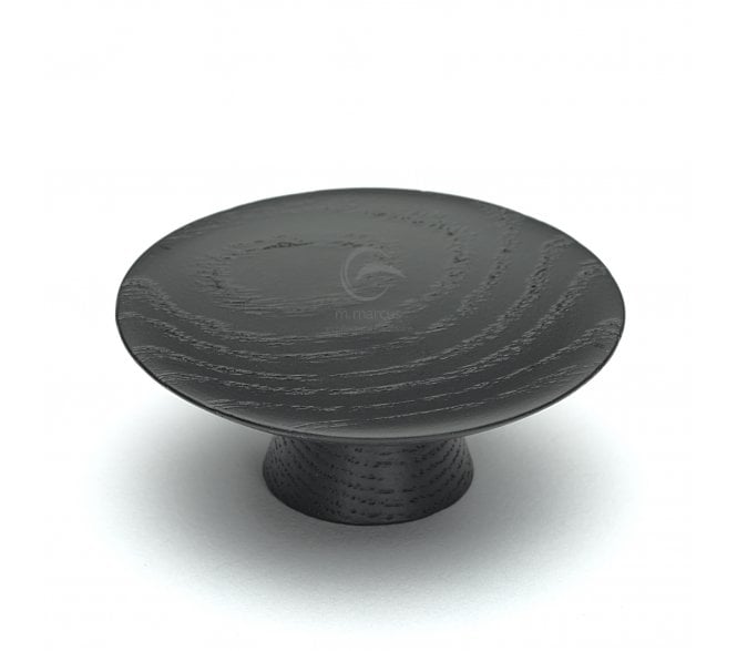 M.Marcus Wooden Concave Cabinet Knob 65mm - Black Ash