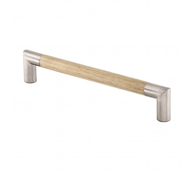 M.Marcus Wooden Mitred Cabinet Handle 192mm - Oak / Stainless