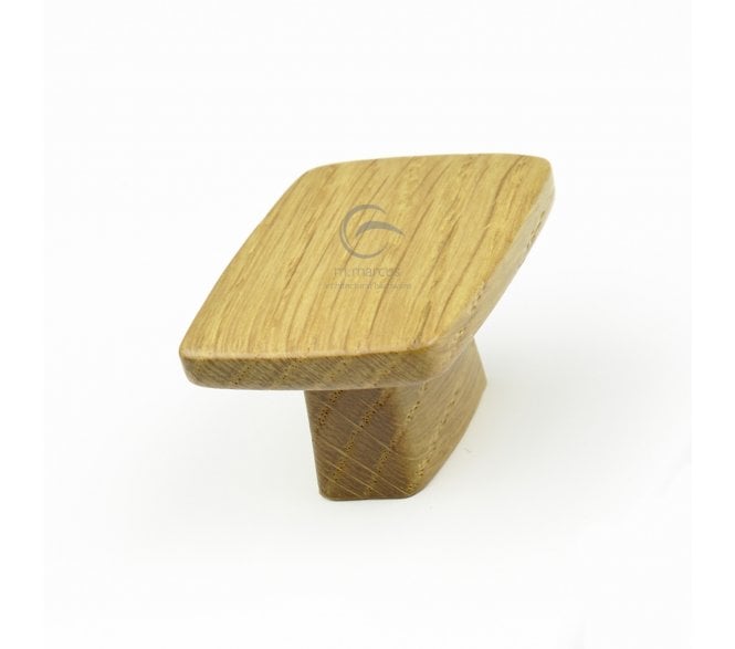 M.Marcus Wooden Quattro Rectangular Cabinet Knob 50x27mm - Oak