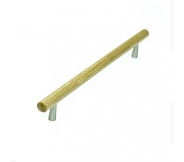 M.Marcus Wooden T-Bar Tilaa Cabinet Handles - Oak / Stainless