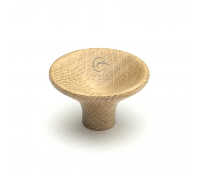M.Marcus Wooden Trumpet Cabinet Knob 38mm - Oak