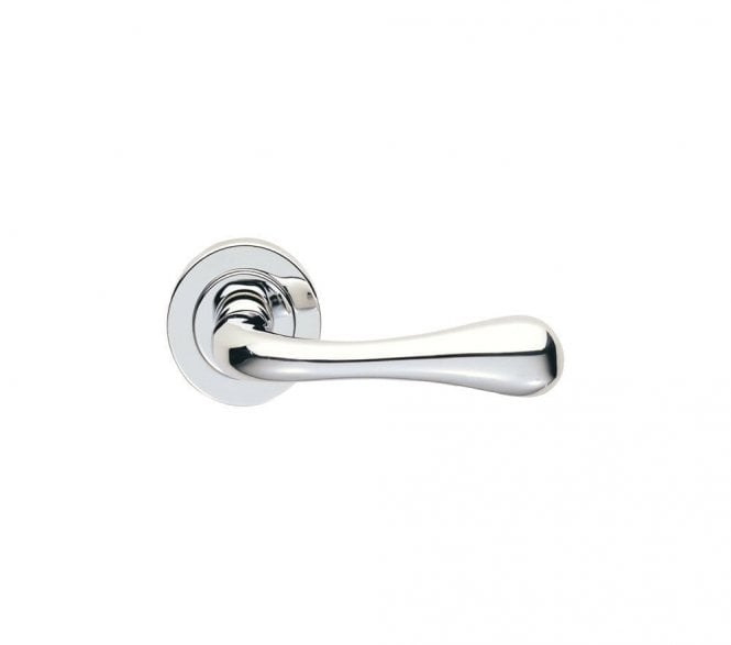 Manital AQ1 Astro Door Handle On Rose - Polished Chrome
