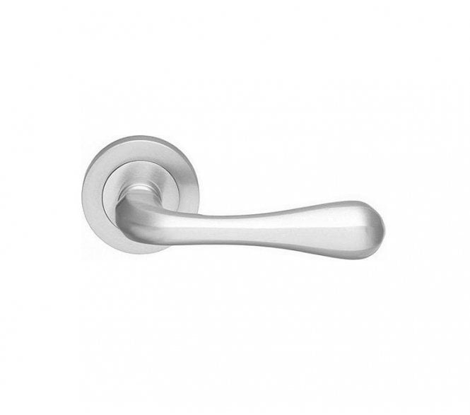 Manital AQ1 Astro Door Handle On Rose - Satin Chrome