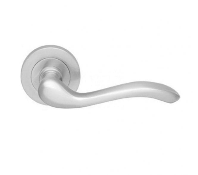 Manital AQ3 Apollo Door Handle On Rose - Satin Chrome