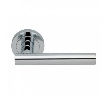 Manital AQ4 Calla Door Handle On Rose - Polished Chrome