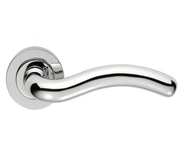 Manital AQ8 Squiggle Lever on Round Rose - Polished Chrome