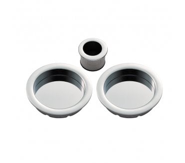 Manital ART54A Sliding Door Flush Pulls W/ Edge Pull - Polished Chrome