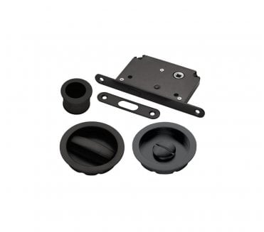 Manital ART55B Sliding Pocket Door Bathroom Lock - Matt Black