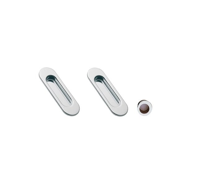 Manital ART58/A Sliding Door Flush Pull Set - Polished Chrome