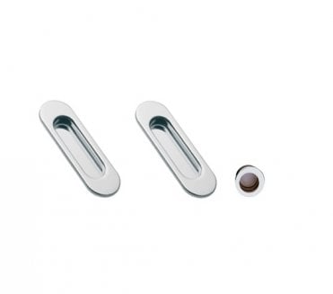 Manital ART58/A Sliding Door Flush Pull Set - Polished Chrome