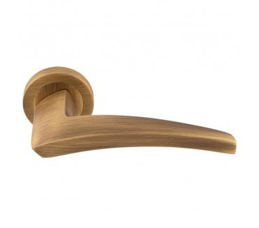 Manital DU5 Dune lever on Round Rose - Antique Brass
